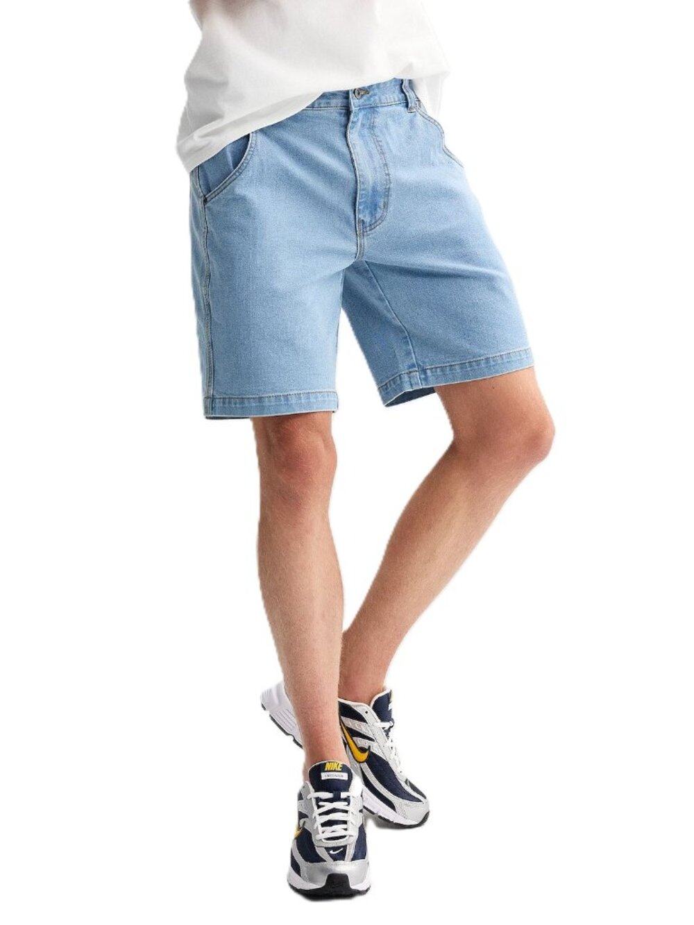 New Men's Halllstatt Denim Shorts Size W38 9" Inseam Vintage Light Wash